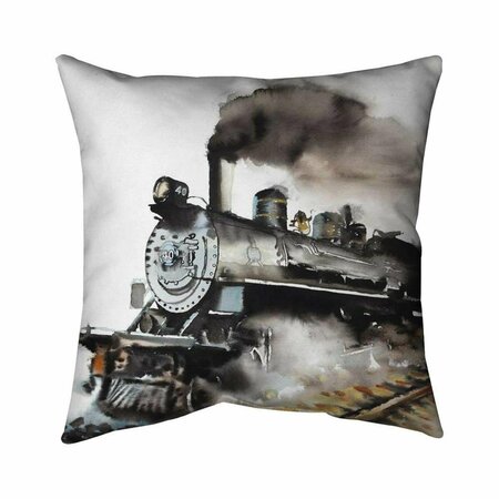 FONDO 20 x 20 in. Vintage Steam Train-Double Sided Print Indoor Pillow FO2795726